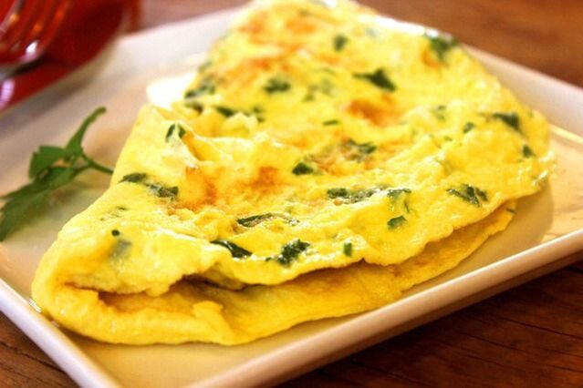 omlete uz diētas
